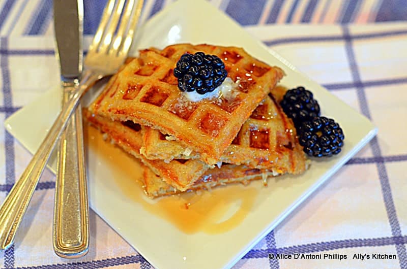 Sweet Potato Cardamom Dessert Waffles