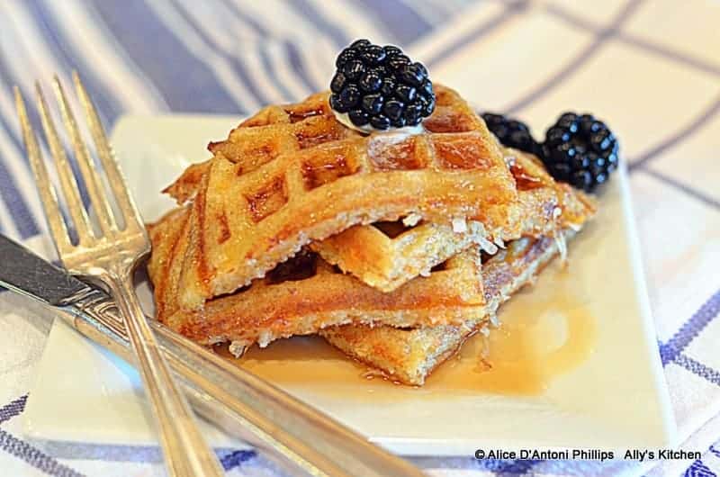 Sweet Potato Cardamom Dessert Waffles