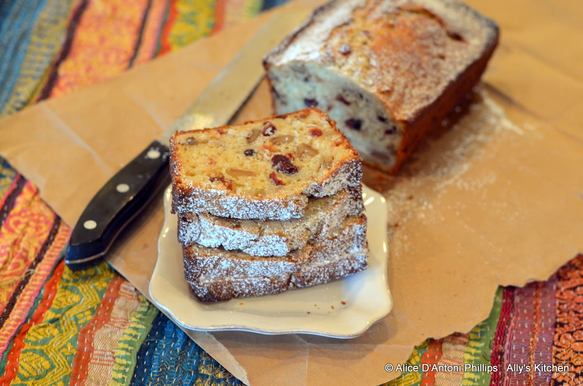 Applesauce Coconut Cranberry Walnut Bread